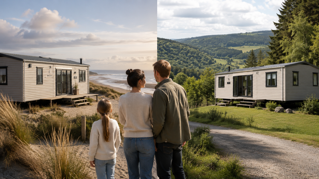 Koppel vergelijkt een stacaravan aan de Belgische kust met een stacaravan in de Ardennen