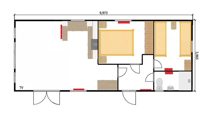 Plan du LOVE ATLANTIC 1000