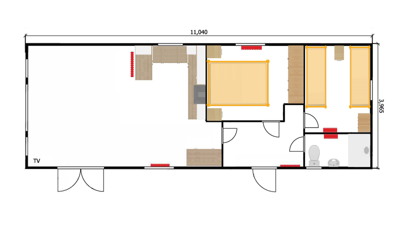 Plan du LOVE ATLANTIC 1100