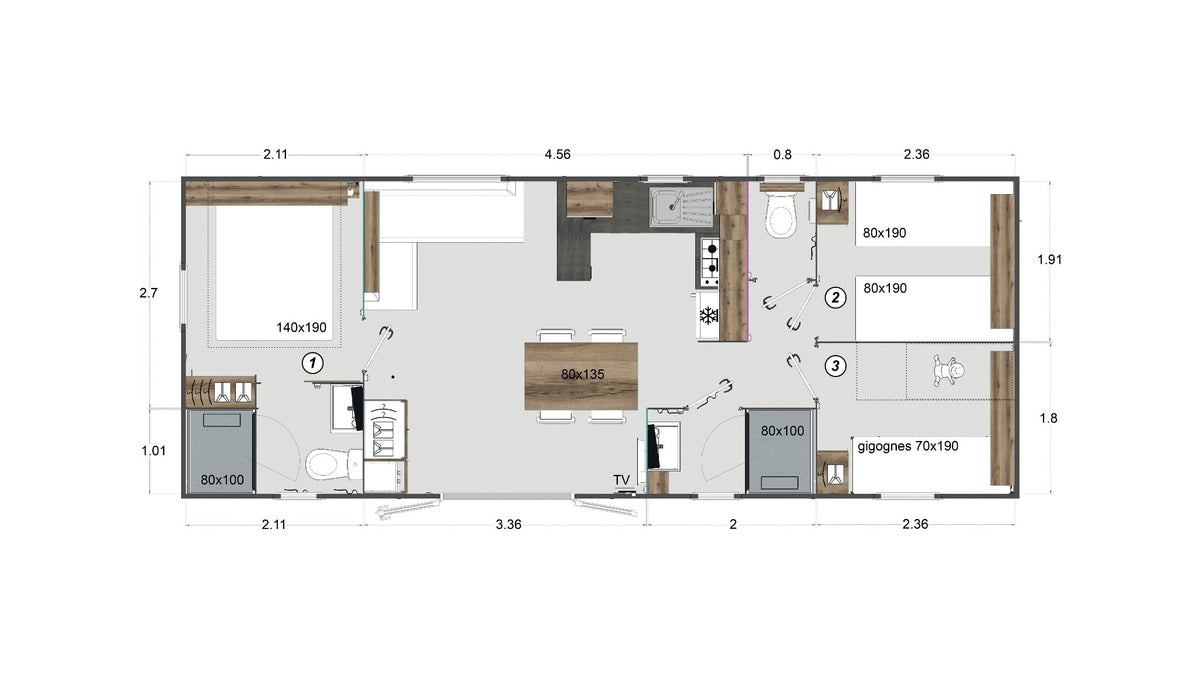 Plan du RAPIDHOME LODGE 100 