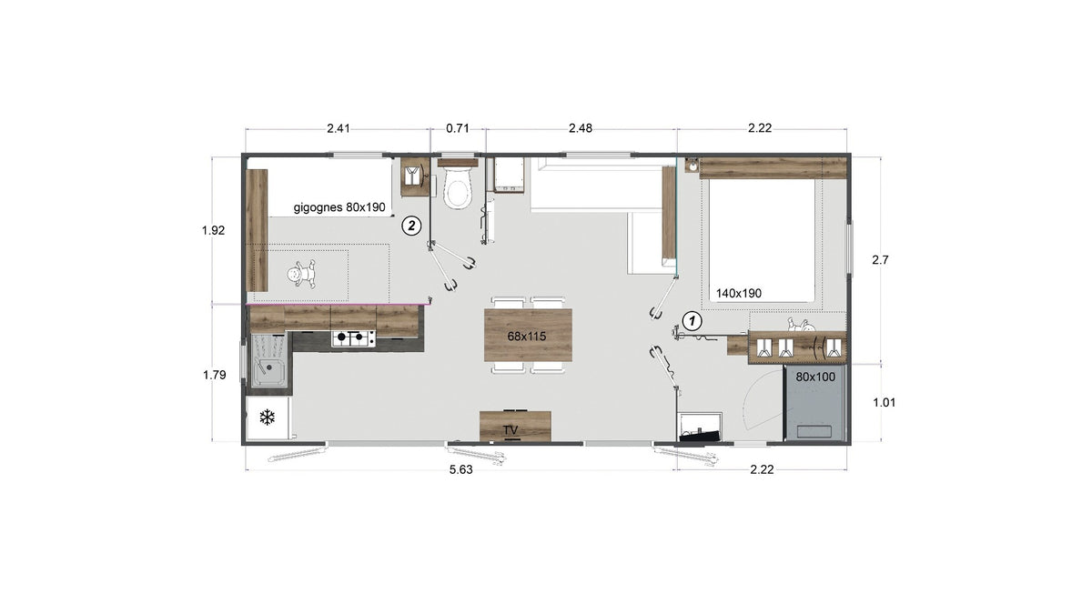 Plan du RAPIDHOME LODGE 770 