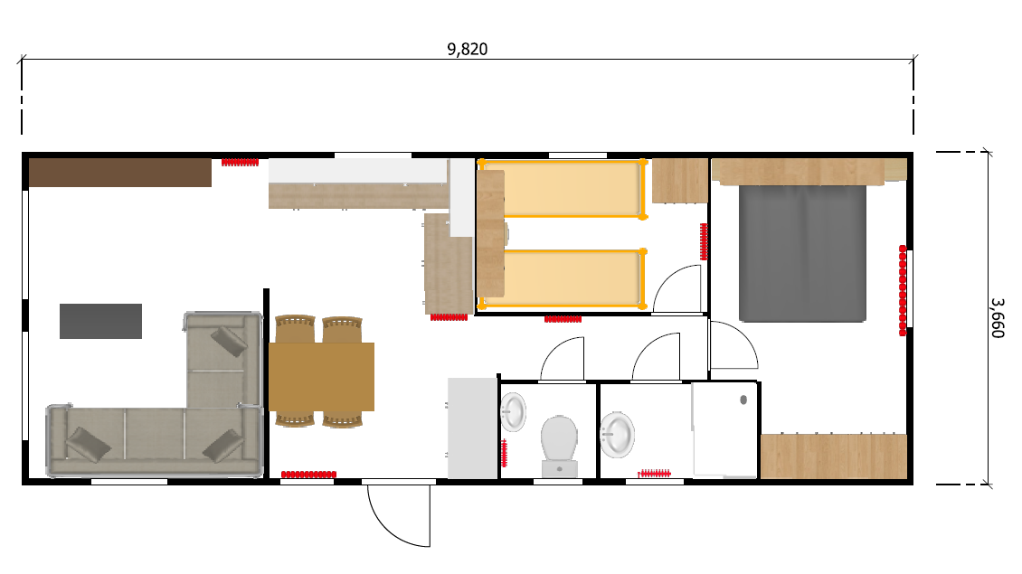 Plan du LOVE MIRABELLA 32X12 