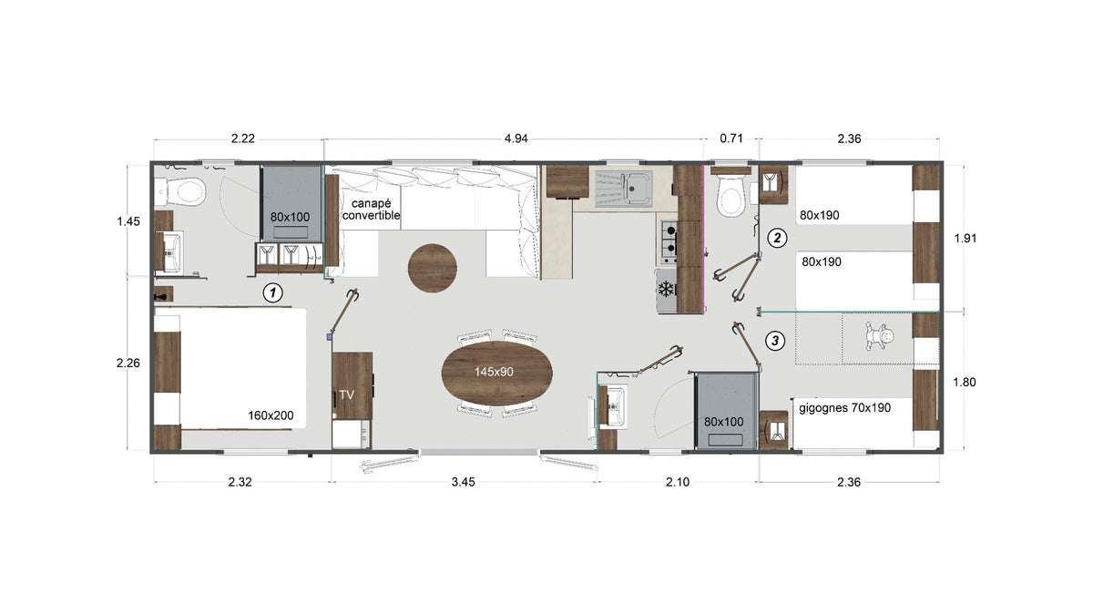 Plan du RAPIDHOME ÉLITE 1040