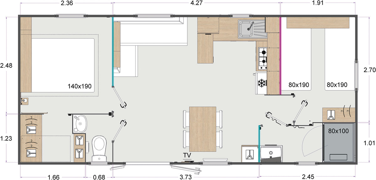 Grondplan RAPIDHOME LODGE 872C PNR 61 MOULIN DE MALEMPRÉ